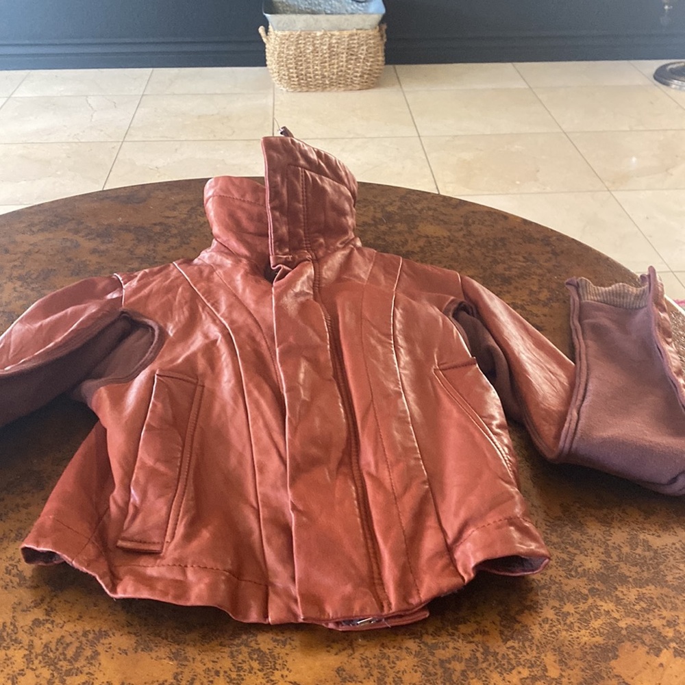 Rick Owens knit and leather bikers jacket blood 🩸 red 42/S - Picture 11 of 16
